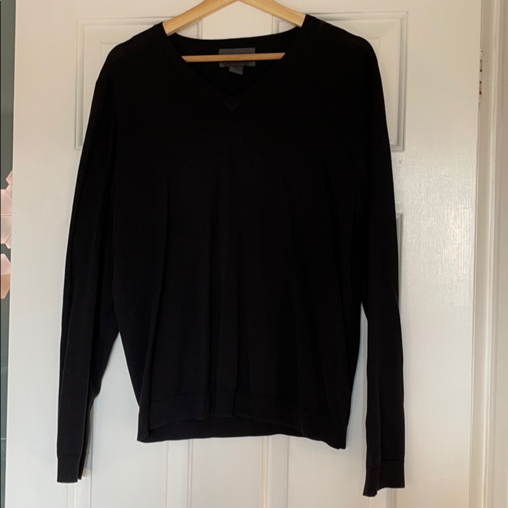 H&M Men’s Light V-Neck Sweater With Elbow Patch